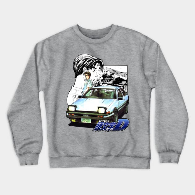 Initial D Takumi Fujiwara Vintage Crewneck Sweatshirt by HighAcacemia